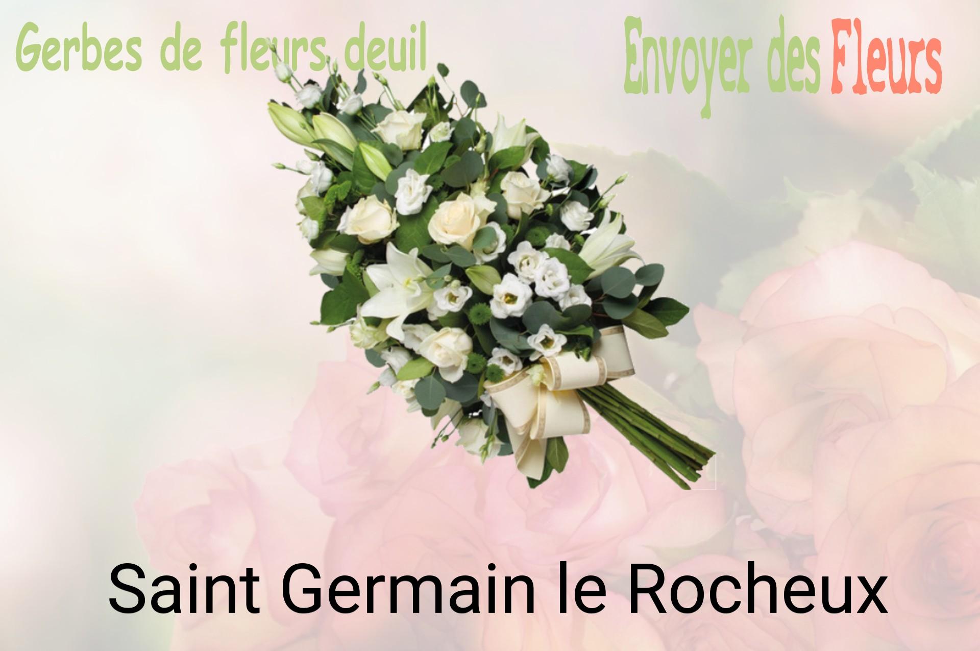 Gerbe de fleurs de deuil livrée à Saint-Germain-le-Rocheux